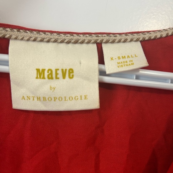 Anthropologie Maeve Red Tunic Festival Top - Picture 2 of 8